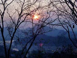 laotischer Sonnenuntergang